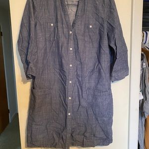 Chambray button up dress